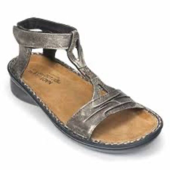 Naot Cymbal NWOT Metallic Leather Gladiator Sandals Sz 38/US 7-7.5 - Picture 1 of 7